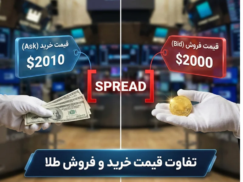 تفاوت قیمت خرید و فروش طل